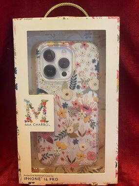 Mia Charro Floral Clear Protective Case for iPhone 14 Pro — White Multi